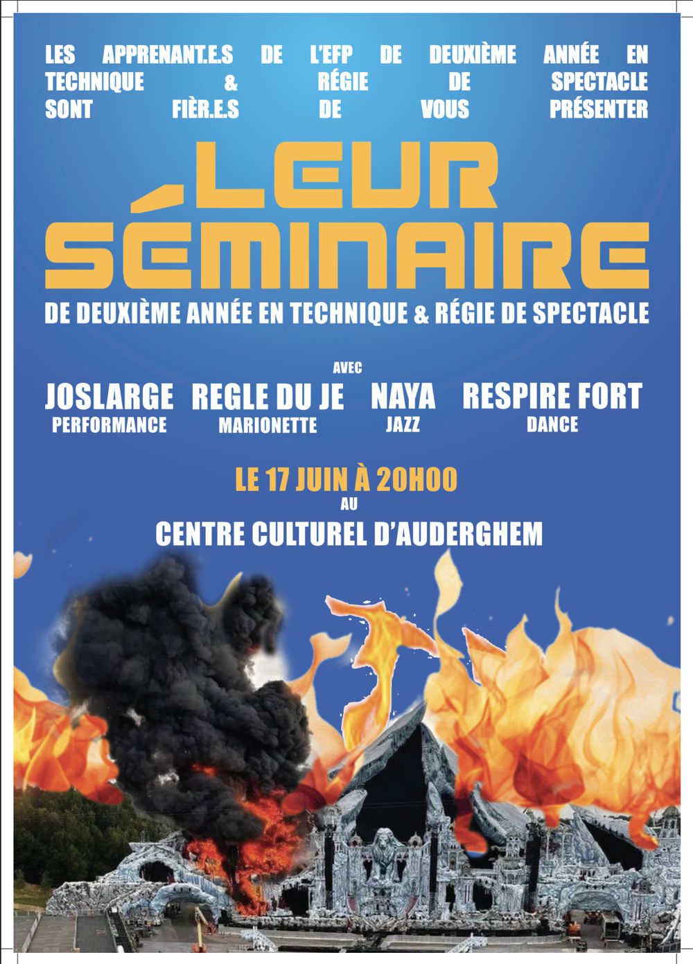 Le Séminaire (performance, marionnette, concert de jazz, danse)
