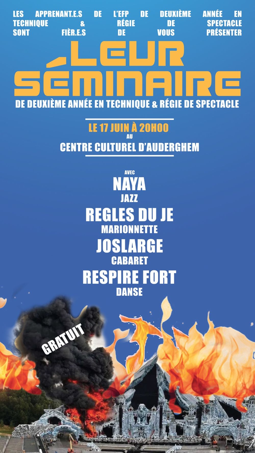 Le Séminaire (performance, marionnette, concert de jazz, danse)