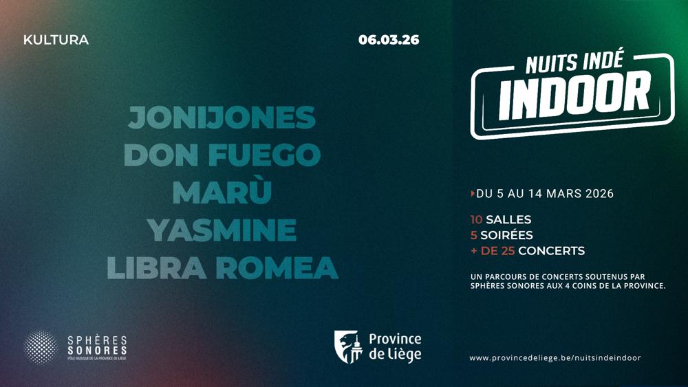LES NUITS INDÉ INDOOR 2026 AU KULTURA. x URBAN ARDENT ✧ MARÙ ✧ DON FUEGO ✧ JONIJONES ✧ LIBRA ROMEA ✧ YASMINE ✧
